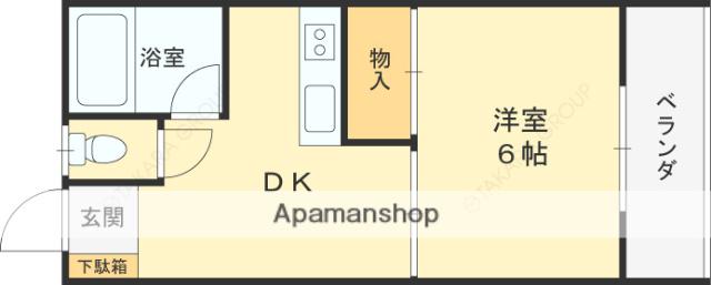 田代ハイツ(1DK/3階)の間取り写真