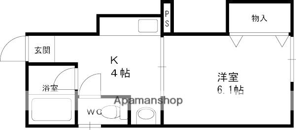 和久田ハイツ(1K/1階)の間取り写真
