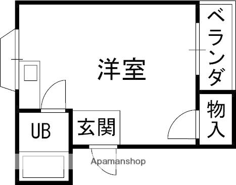 レオハイム星ヶ丘(ワンルーム/2階)の間取り写真