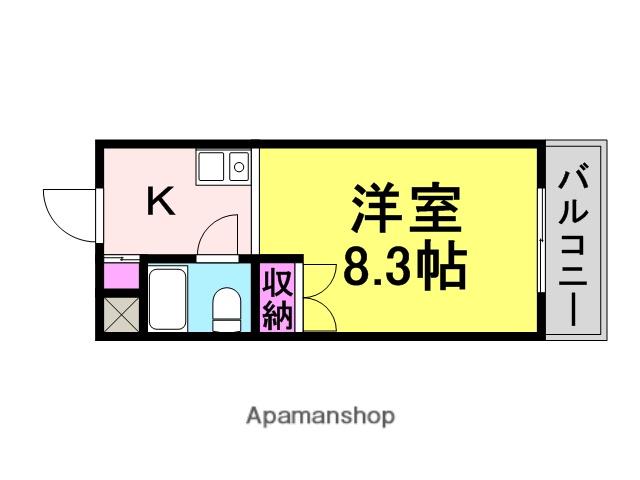 グランシャリオ塚口(ワンルーム/2階)の間取り写真