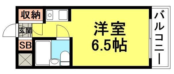 メゾンド・エル(ワンルーム/2階)の間取り写真