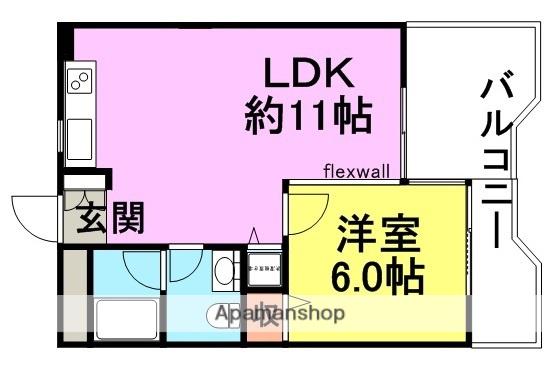 コナビレッジ(1LDK/4階)の間取り写真