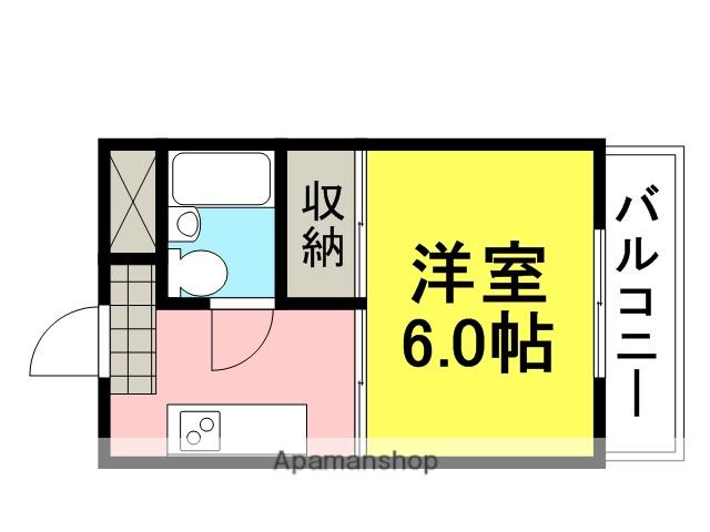 サンスーシーハウス(1K/3階)の間取り写真