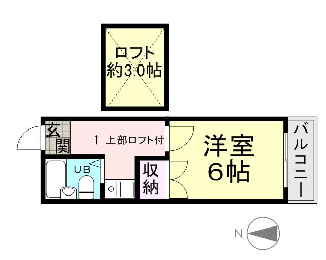 パレス11(1K/3階)の間取り写真