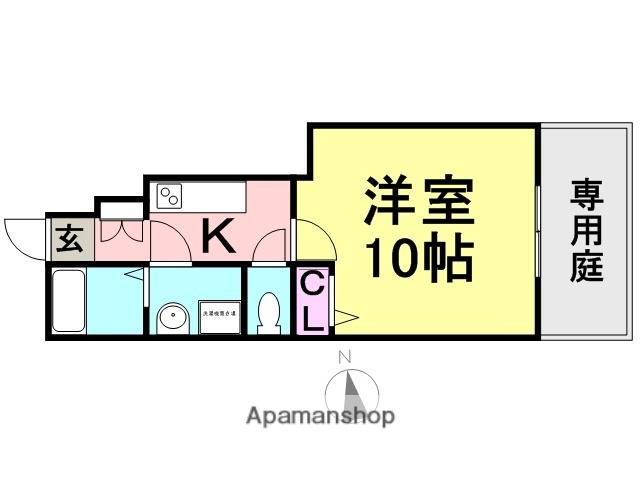 エスペランサ尼崎(1K/1階)の間取り写真