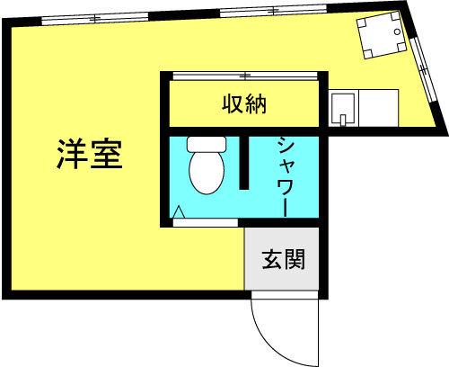 リヨンドハイツ(1K/3階)の間取り写真