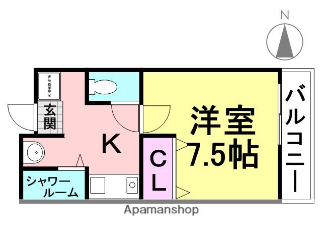 寺町ハウス(1K/1階)の間取り写真