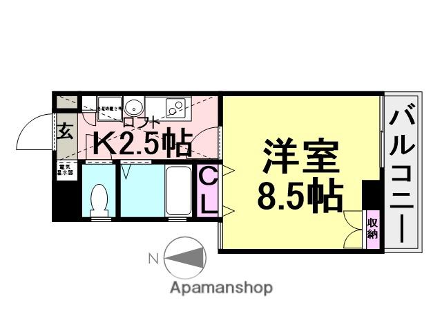 エクセレント(1K/4階)の間取り写真