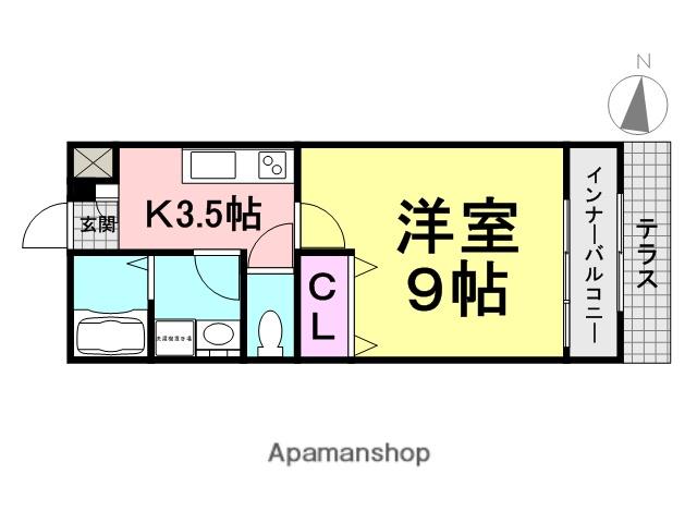 メゾン秋桜(1K/1階)の間取り写真