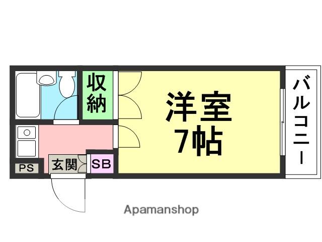 センチュリー金楽寺(1K/4階)の間取り写真