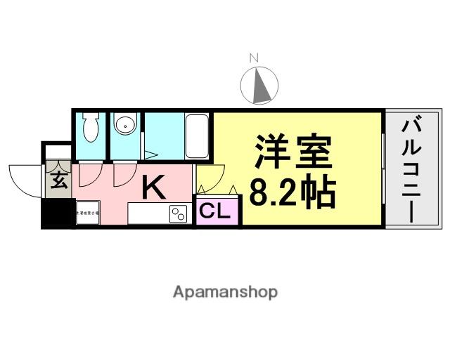パークフラッツ尼崎(1K/15階)の間取り写真