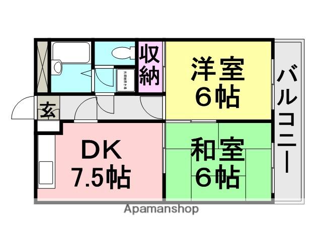 メゾンモア(2DK/3階)の間取り写真