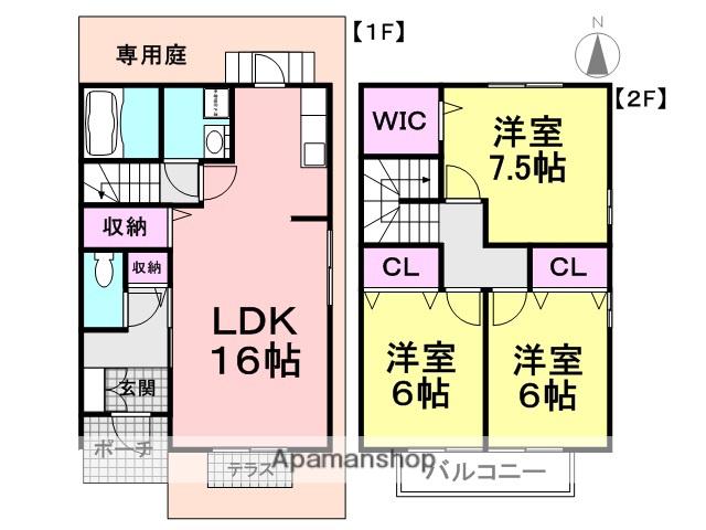 樋口タウンハウス(3LDK)の間取り写真