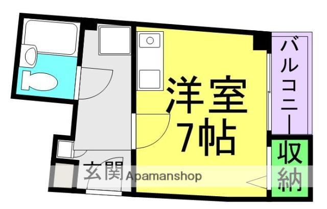 メゾントキワ曙(ワンルーム/2階)の間取り写真