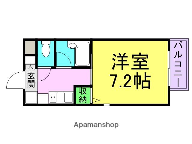 岡地レジデンス中島(1K/2階)の間取り写真