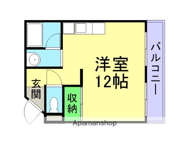 新武庫ハイツ(ワンルーム/4階)の間取り写真