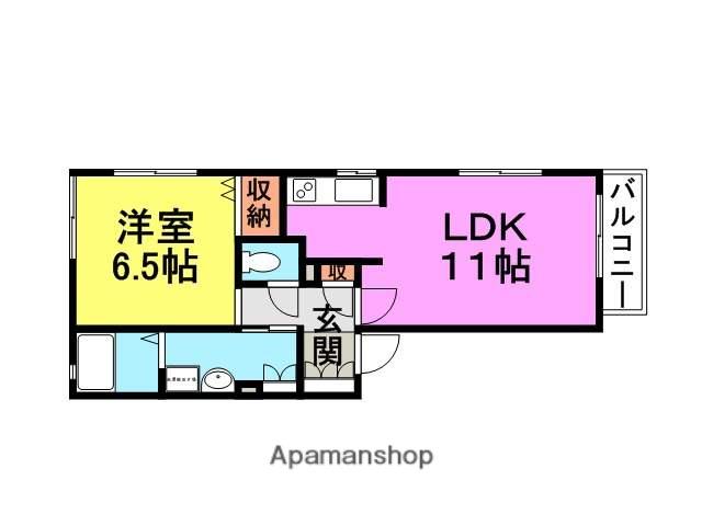 MAISON POSY(1LDK/1階)の間取り写真