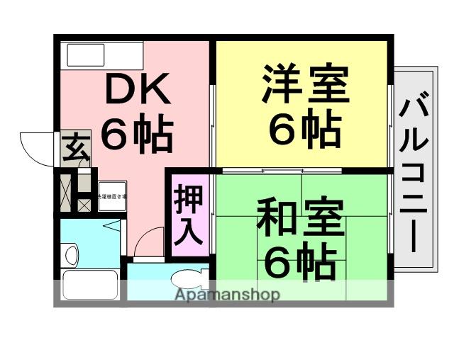 メゾン立花(2DK/3階)の間取り写真