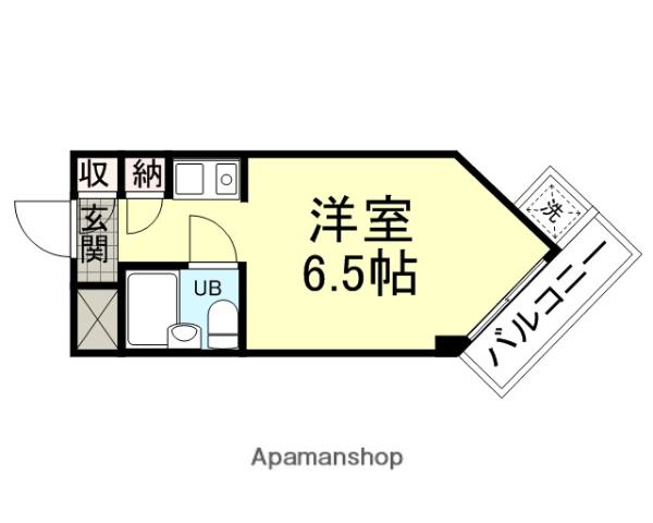 キューブAMX(ワンルーム/2階)の間取り写真