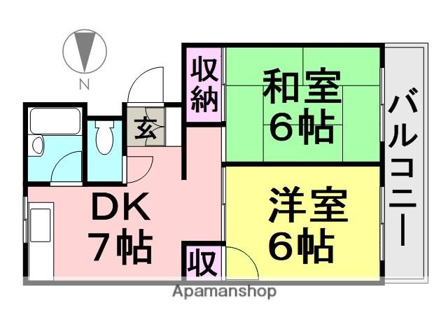 VAMOS.BLD4(2DK/2階)の間取り写真