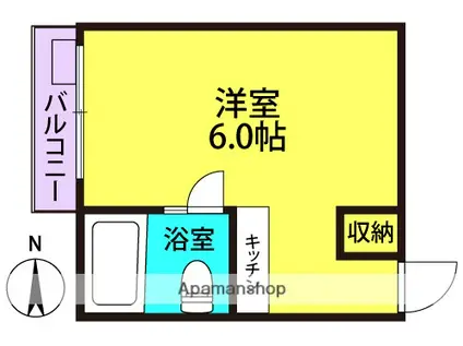 キューブ東塚口(ワンルーム/5階)の間取り写真