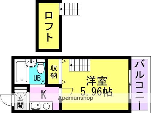 尼崎第5マンション(1K/1階)の間取り写真