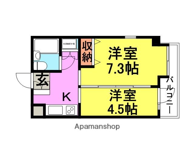 アーク武庫之荘5(2K/5階)の間取り写真