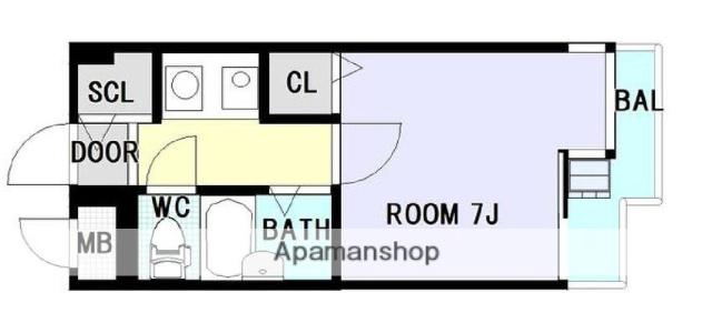 メゾン大和5号館(1K/2階)の間取り写真
