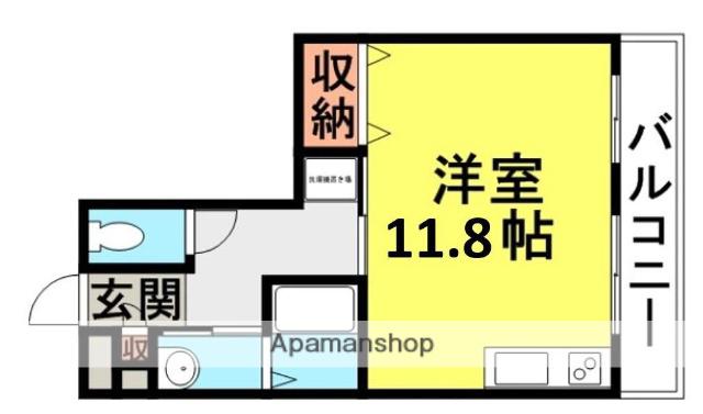 ルイシャトレ武庫之荘(ワンルーム/2階)の間取り写真