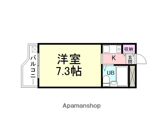 ジョイフル武庫之荘1(1K/3階)の間取り写真