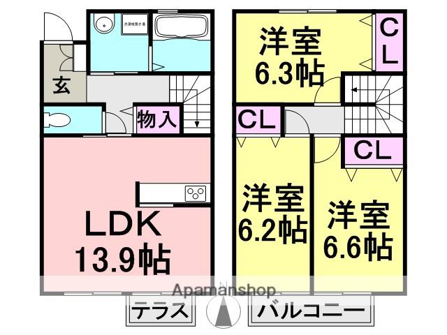 ピア・プランドールⅢ(3LDK)の間取り写真