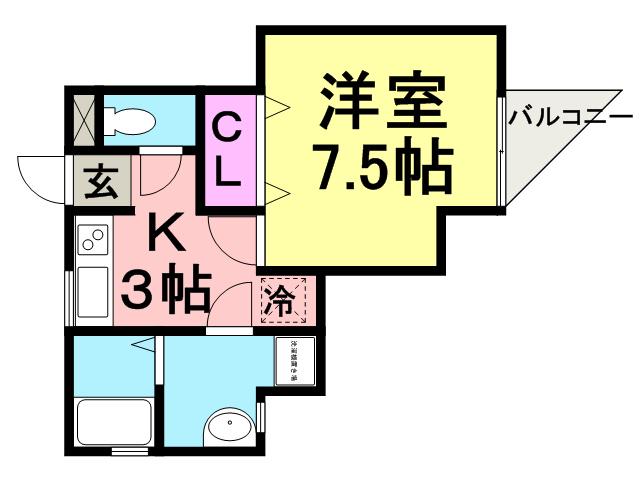 リヴィエーレクワトロ(1K/1階)の間取り写真