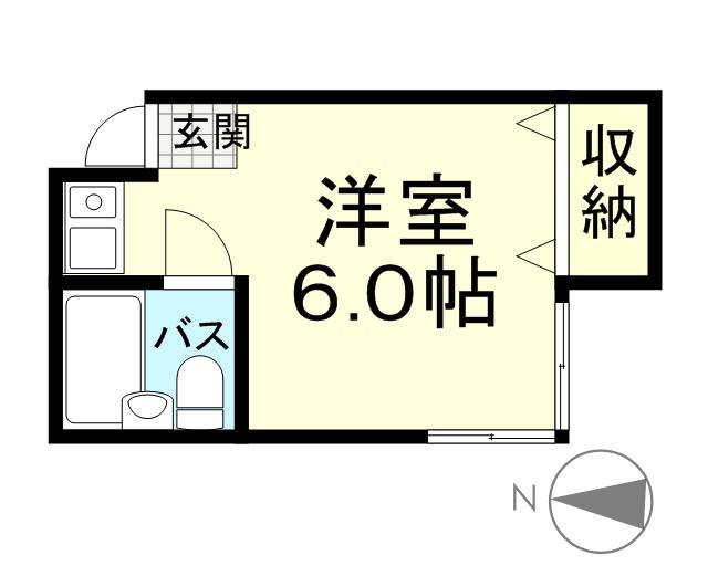 サンハイツ(ワンルーム/3階)の間取り写真