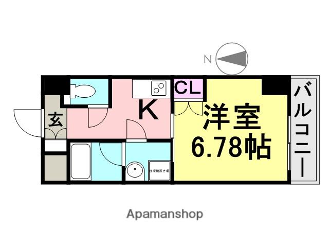 アリビオ立花3(1K/10階)の間取り写真