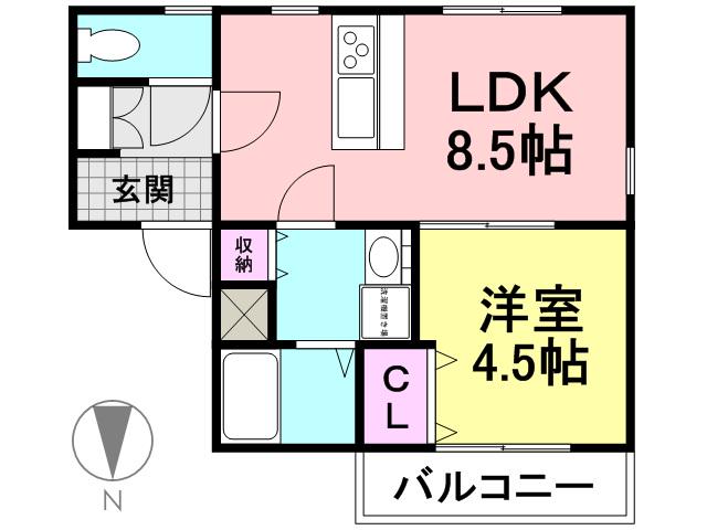 BLANCOSTA SONODA(1LDK/1階)の間取り写真