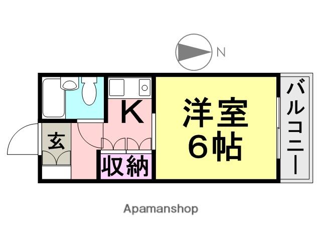 サンシティー21(1K/3階)の間取り写真