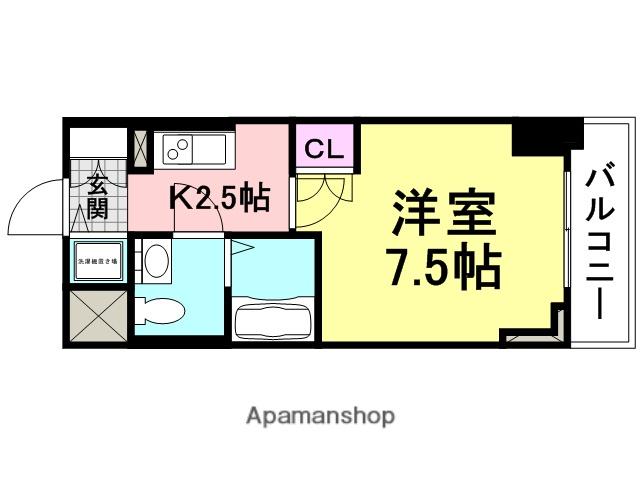 エス・キュート尼崎2(1K/8階)の間取り写真