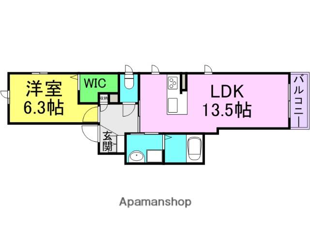 ブレッザ甲子園口(1LDK/3階)の間取り写真