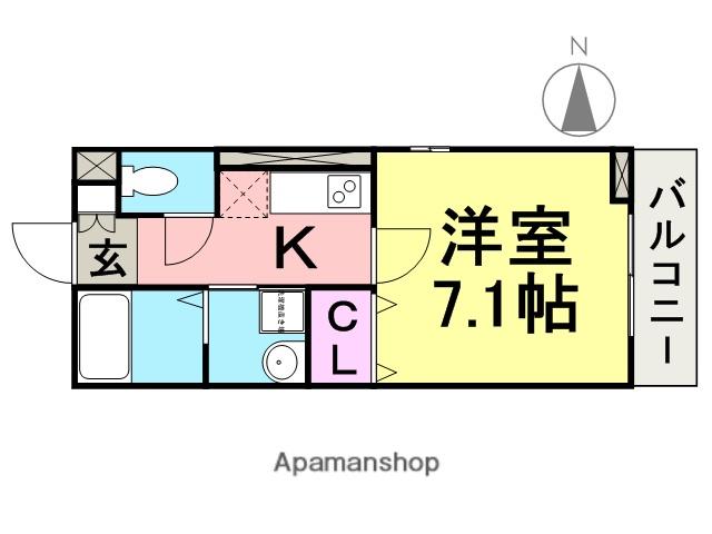 福知山線 塚口駅(ＪＲ) 徒歩10分 2階建 築17年(1K/1階)の間取り写真
