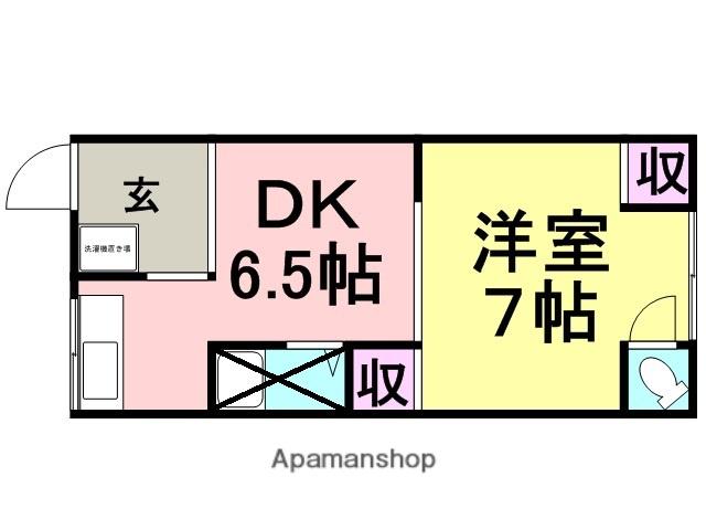KCMS立花(1DK/2階)の間取り写真