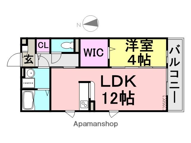 ヴィラデュオ(1LDK/1階)の間取り写真
