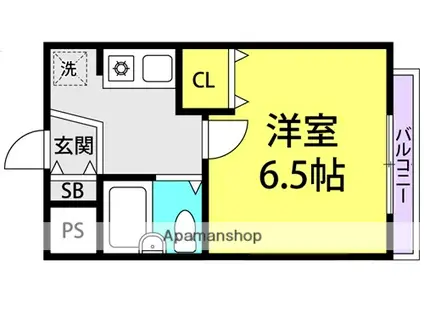 立花第5マンション(1K/2階)の間取り写真