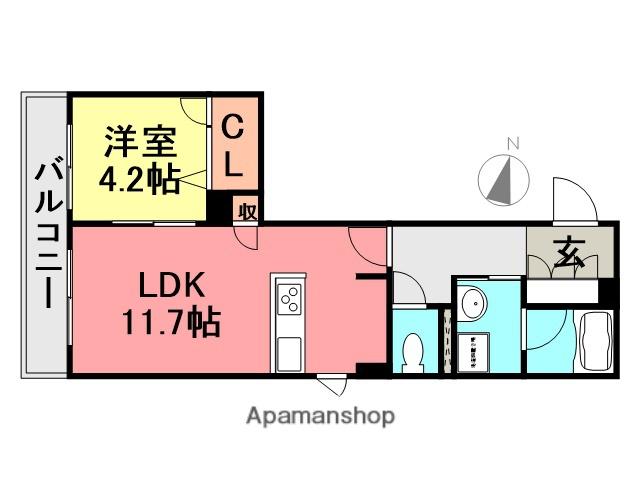 SHAMAISON CITRUS(1LDK/4階)の間取り写真