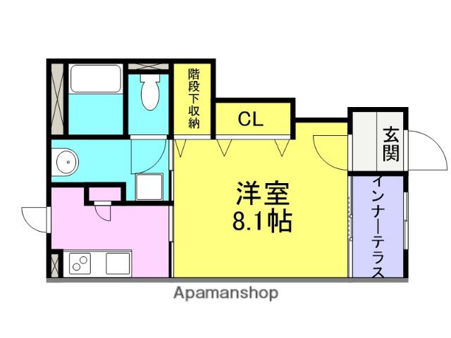 プランドール武庫(1K/1階)の間取り写真