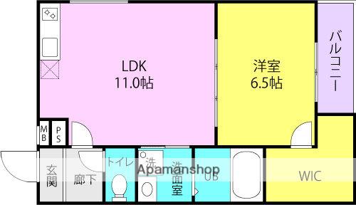 フジパレス琴浦通(1LDK/1階)の間取り写真