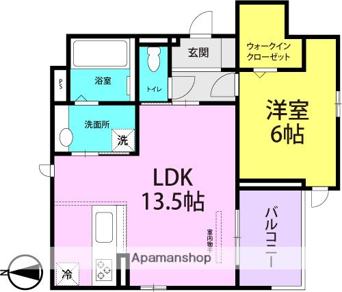 アングレーム(1LDK/3階)の間取り写真