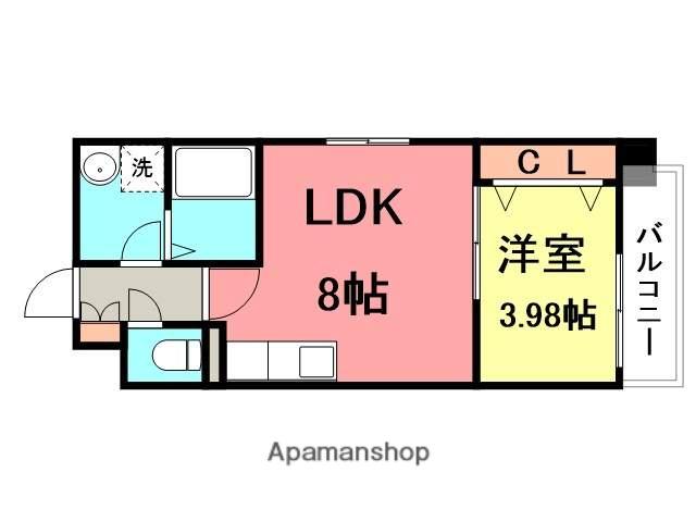 ル・パルク立花(1LDK/2階)の間取り写真