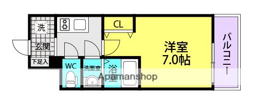 レーヴメゾン尼崎昭和通(1K/10階)の間取り写真