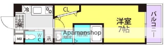 イープレイス武庫之荘(1K/1階)の間取り写真
