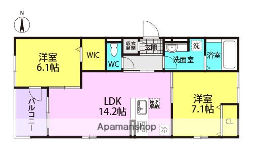 プラザ エミネンス(2LDK/2階)の間取り写真